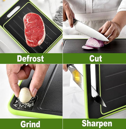 Virellā¢ļø 4 in 1 Cutting Board & Defrost Tray & Knife Sharpener & Grinder