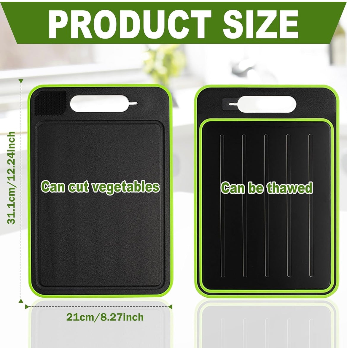 Virell™️ 4 in 1 Cutting Board & Defrost Tray & Knife Sharpener & Grinder