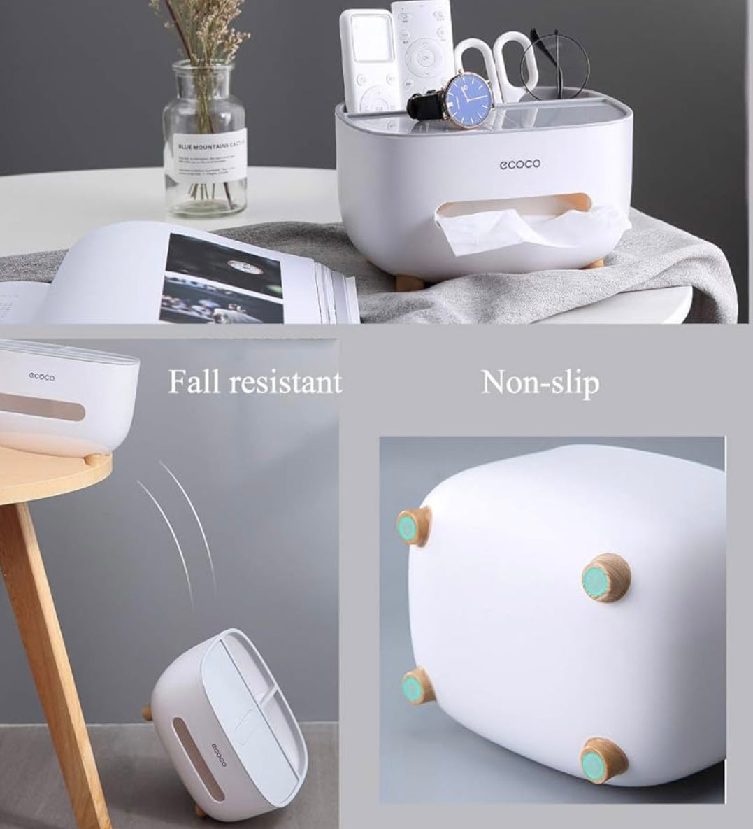 Virell™️ 3 in 1 Tissue Box Holder & Storage With Phone Holder