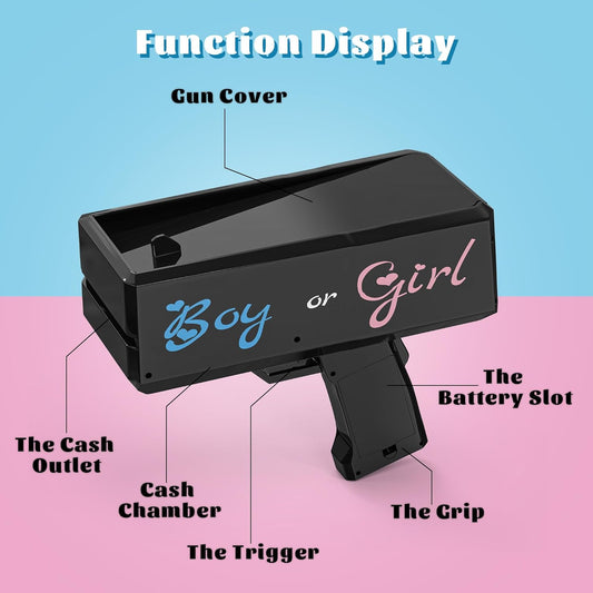 Virellβ’οΈ Gender Reveal Shooter For Party & Events (With 100 Cards)