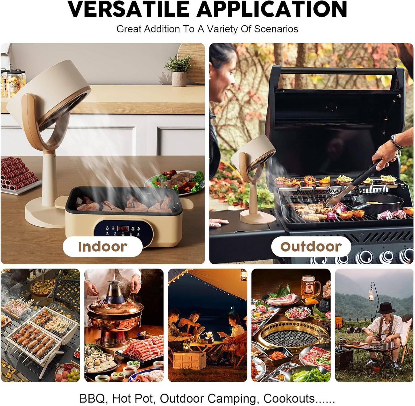 Virell™️ Portable Kitchen Smoke Purifier Fan With 12 Air Filters
