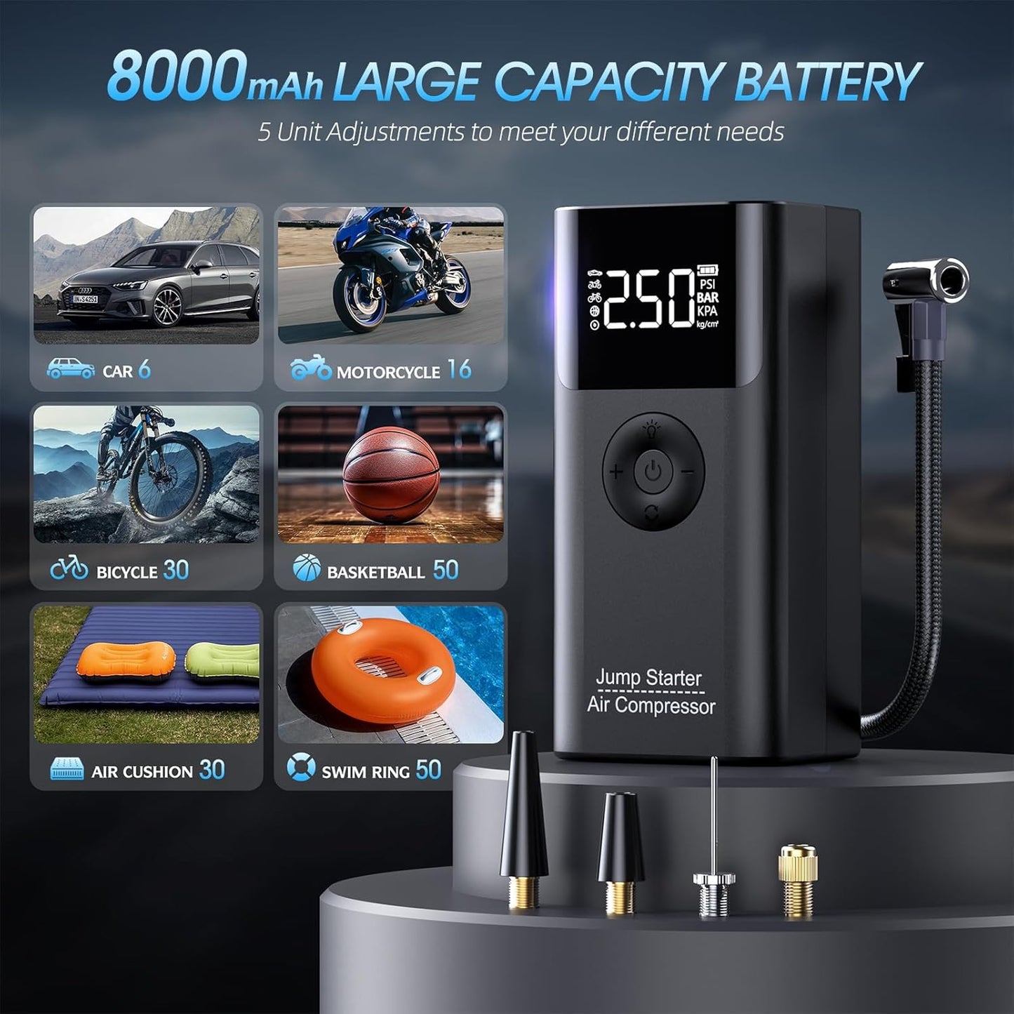 Virell™️ 4 in 1 Multifunctional Car Emergency Power Starter Kit