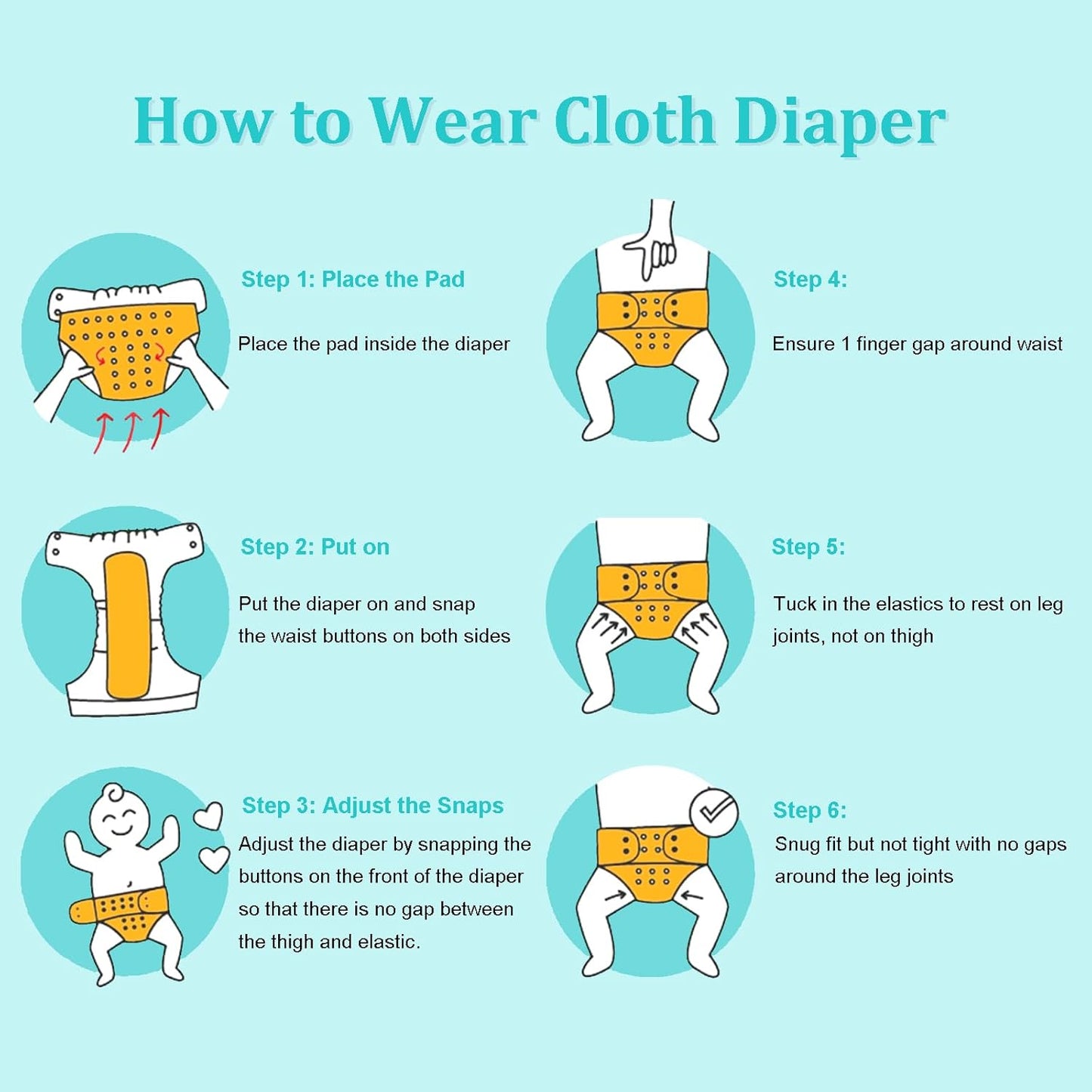 Virell™️ Baby Waterproof Reusable Washable Diapers