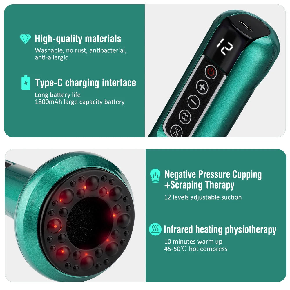 Virell™️ 12 Levels Body Sculpt Massager & Heat Cupping Machine
