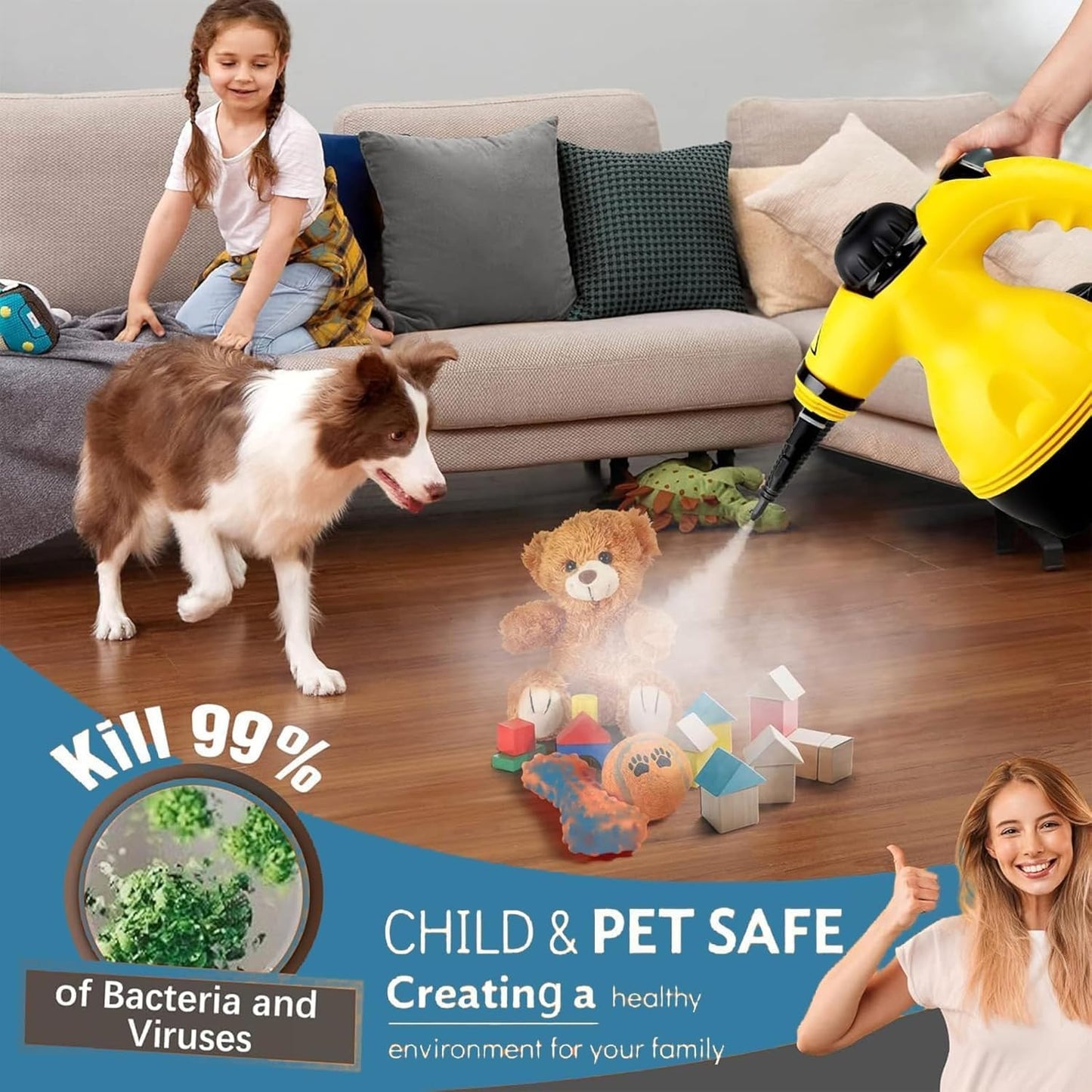 Virell™️ 9 in 1 Powerful Handheld High Temperature Steam Cleaner