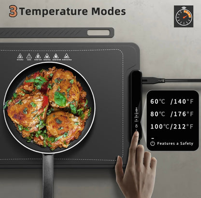 Virell™️ Electric Silicone Food Heating Tray Mat