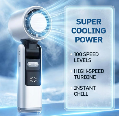 Virell™️ 4,000mAh Portable Ice Cooling Turbo Fan With Digital Display
