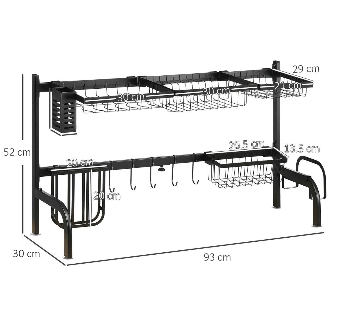 Virell™️ Adjustable Kitchen Over-Sink Dish Draining Rack