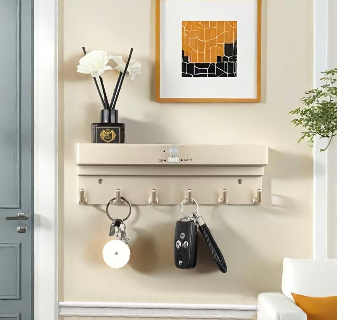 Virell™️ Wall Mount Shelf Holder With Motion Sensor LED Light