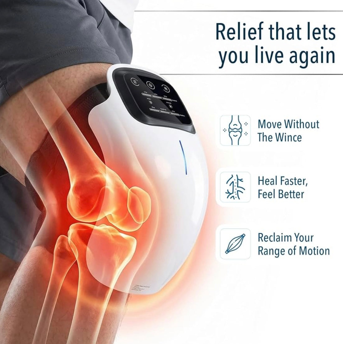 Virell™️ Electric Premium Knee Relief Massage Machine With Infrared Therapy