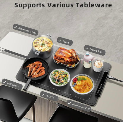 Virell™️ Electric Silicone Food Heating Tray Mat