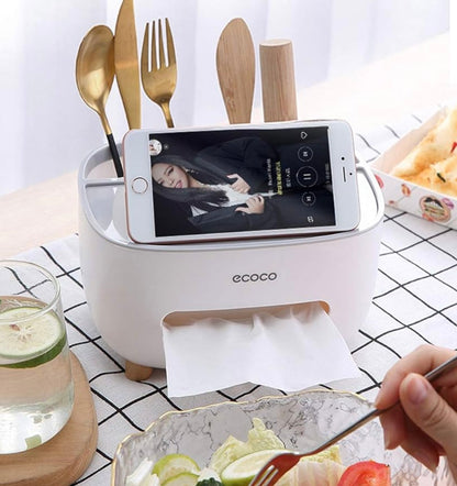 Virell™️ 3 in 1 Tissue Box Holder & Storage With Phone Holder