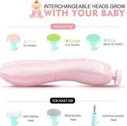 Virell™️ Electric Baby Nail Trimmer With 6 Replaceable Heads (Safe To Use)