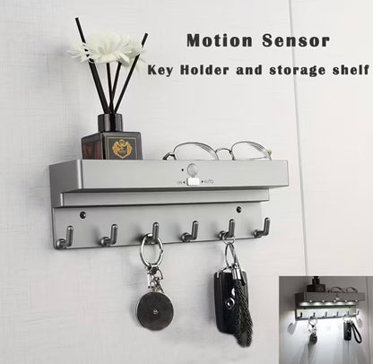 Virell™️ Wall Mount Shelf Holder With Motion Sensor LED Light