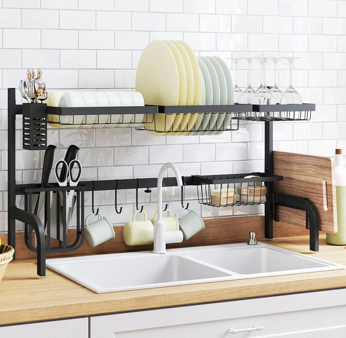 Virell™️ Adjustable Kitchen Over-Sink Dish Draining Rack