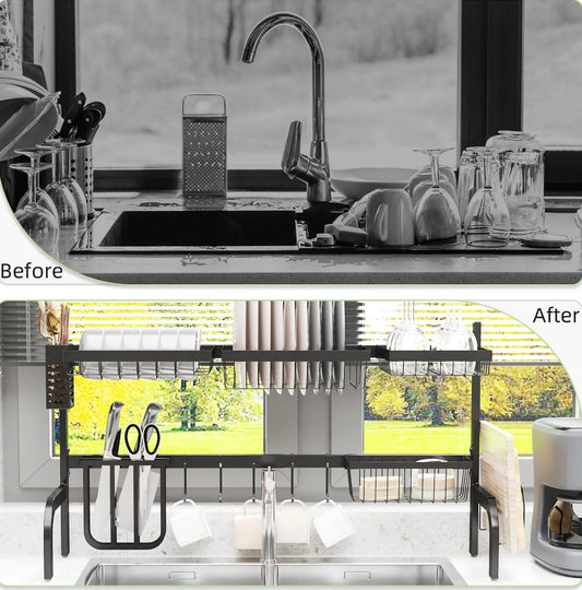Virell™️ Adjustable Kitchen Over-Sink Dish Draining Rack