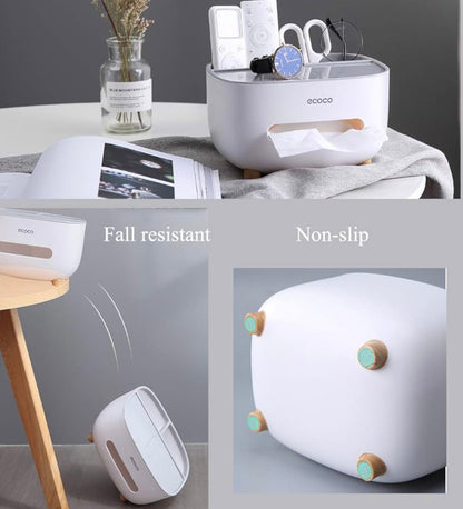 Virell™️ 3 in 1 Tissue Box Holder & Storage With Phone Holder