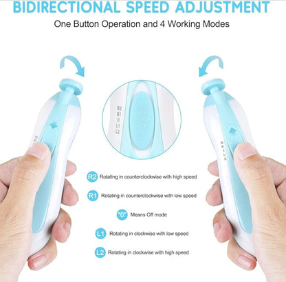 Virell™️ Electric Baby Nail Trimmer With 6 Replaceable Heads (Safe To Use)
