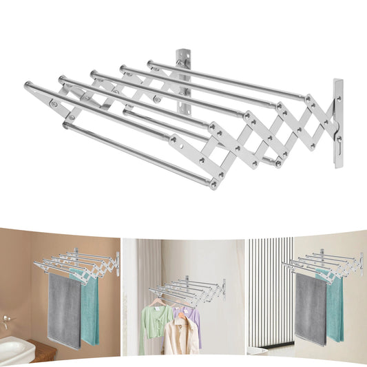 Virell™️ Premium Stainless Steel Retractable Clothes Drying Rack (125CM X 115CM)