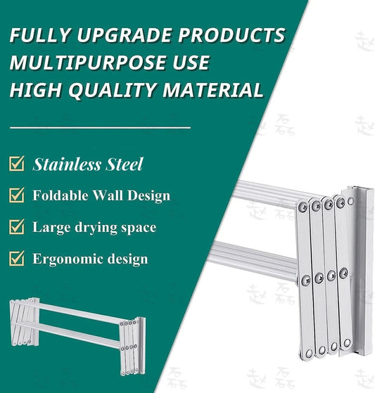 Virell™️ Premium Stainless Steel Retractable Clothes Drying Rack (125CM X 115CM)