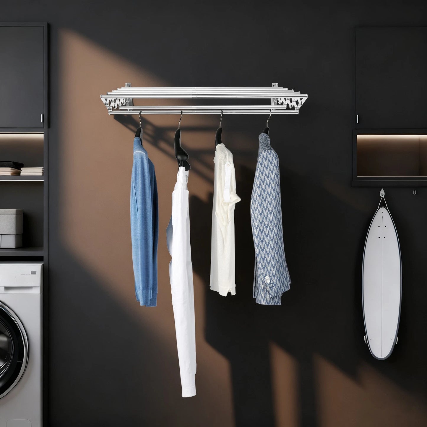 Virell™️ Premium Stainless Steel Retractable Clothes Drying Rack (125CM X 115CM)