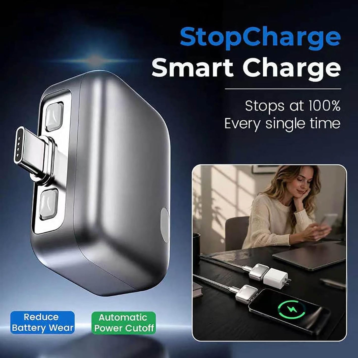 Virell™️ Smart Auto Stop Charging Safety Adapter (Fast Charging)