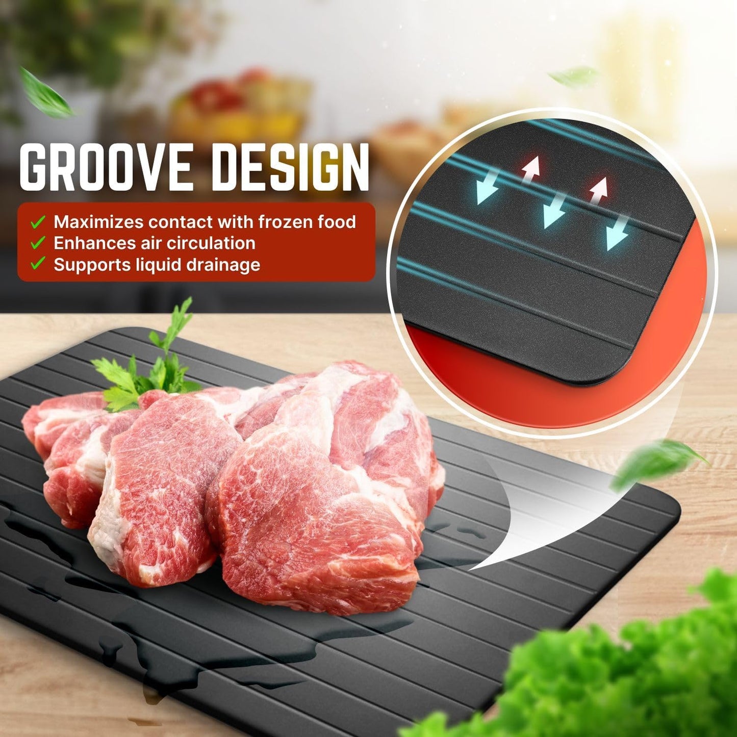 Virell™️ Thawing Defrosting Board Tray For Frozen Food