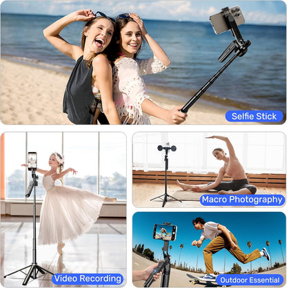 Virell™️ 360° Smart Creator Tripod Selfie With 2 Ring Lights & Wireless Remote