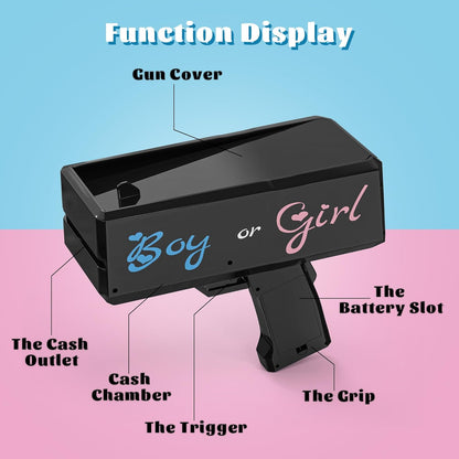 Virell™️ Gender Reveal Shooter For Party & Events (With 100 Cards)