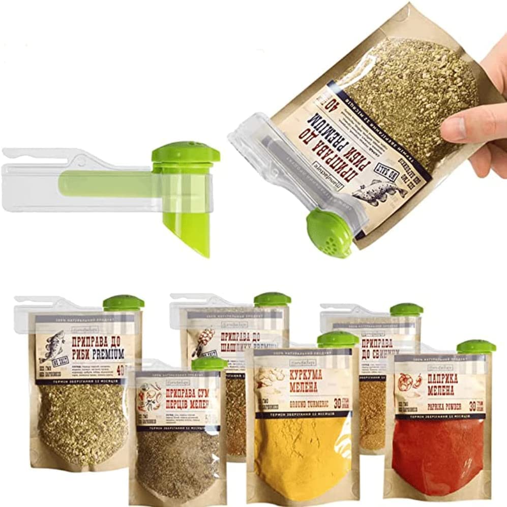 Virell™️ Wall Mounted 10 Spice Bag Storage Racks With Dispensing Closures