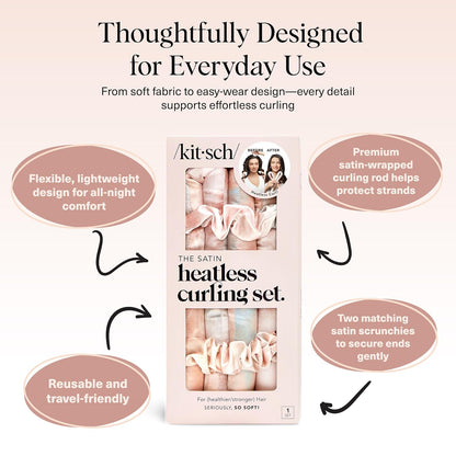 Virell™️ Women's Heatless Overnight Hair Curlers Full Set
