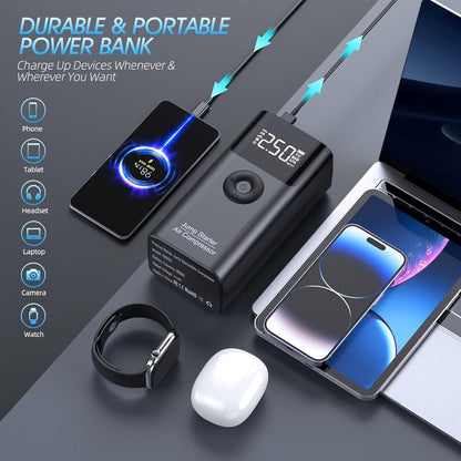 Virell™️ 4 in 1 Multifunctional Car Emergency Power Starter Kit