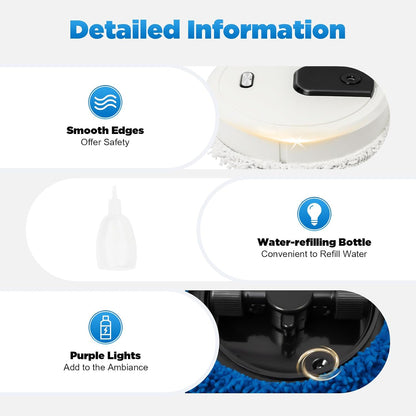 Virell™️ Smart Automatic Wet & Dry Mopping Robot Cleaner With Microfiber Towel