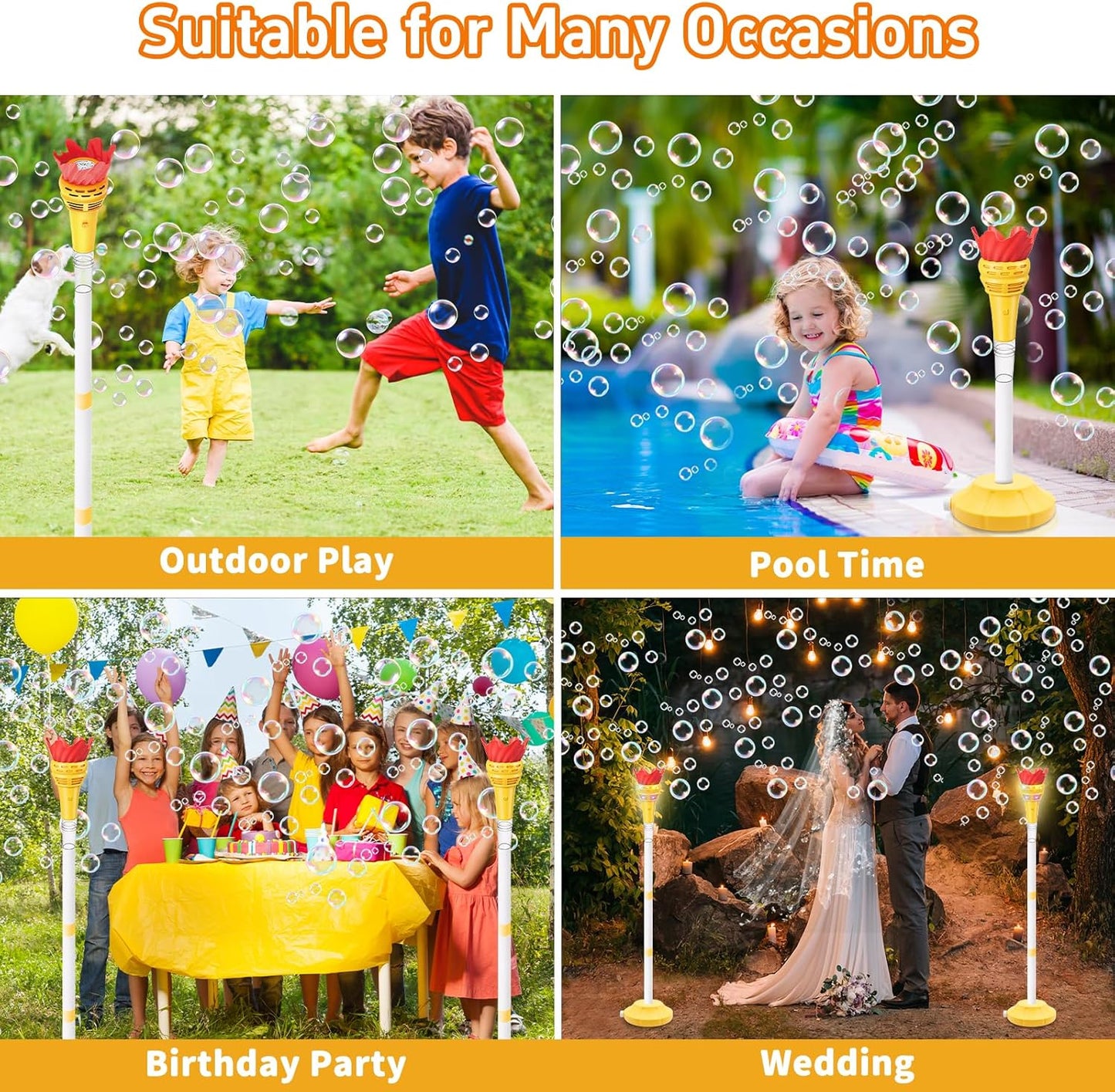 Virell™️ Kids Adjustable Outdoor Bubble Torch Machine