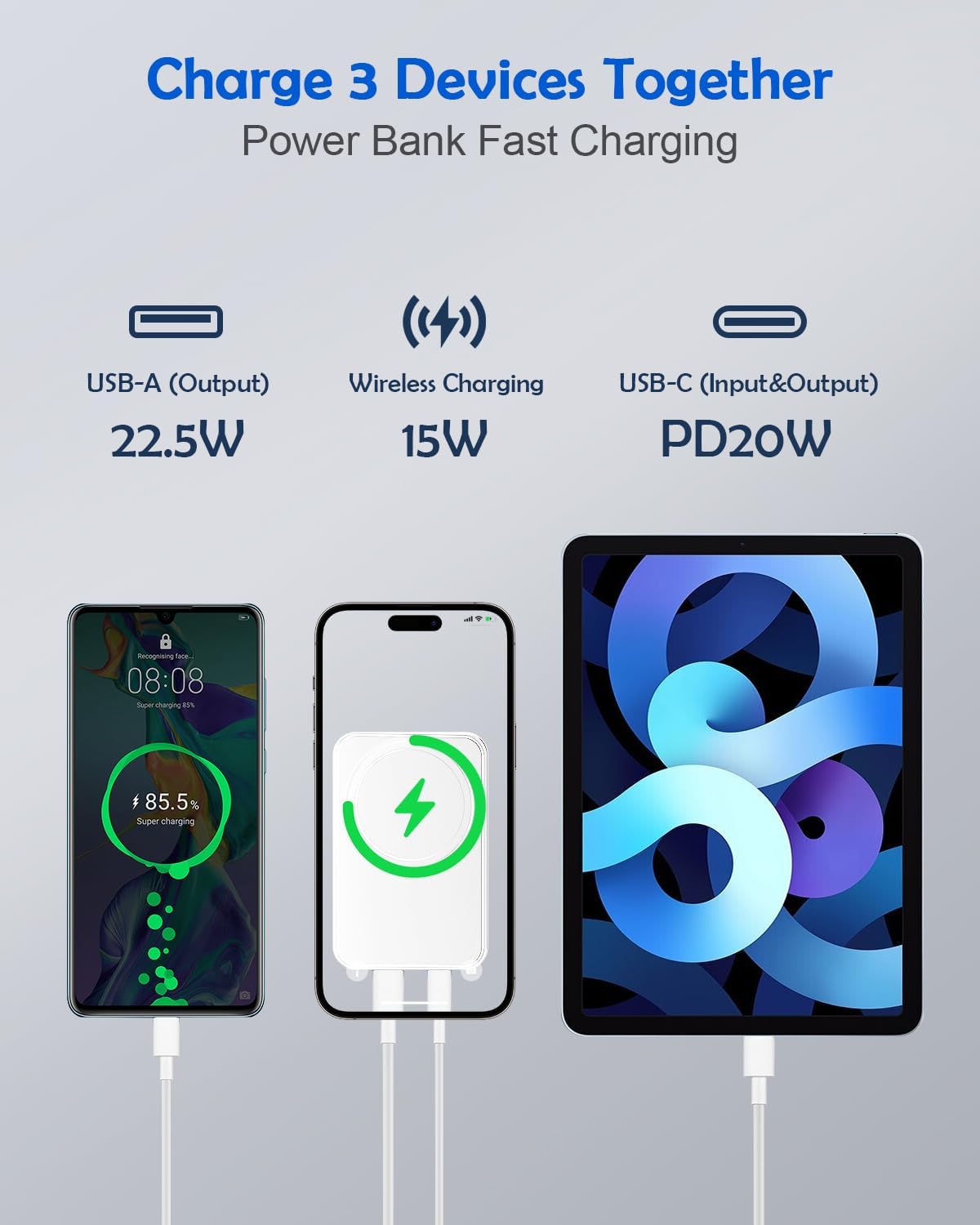 Virell™️ 10,000mAh Ultra Slim Wireless Fast Charging Power Bank