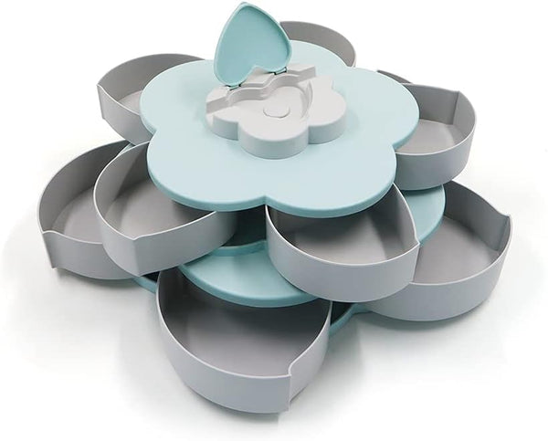 SpinFlower Rotating Snack Organizer Tray