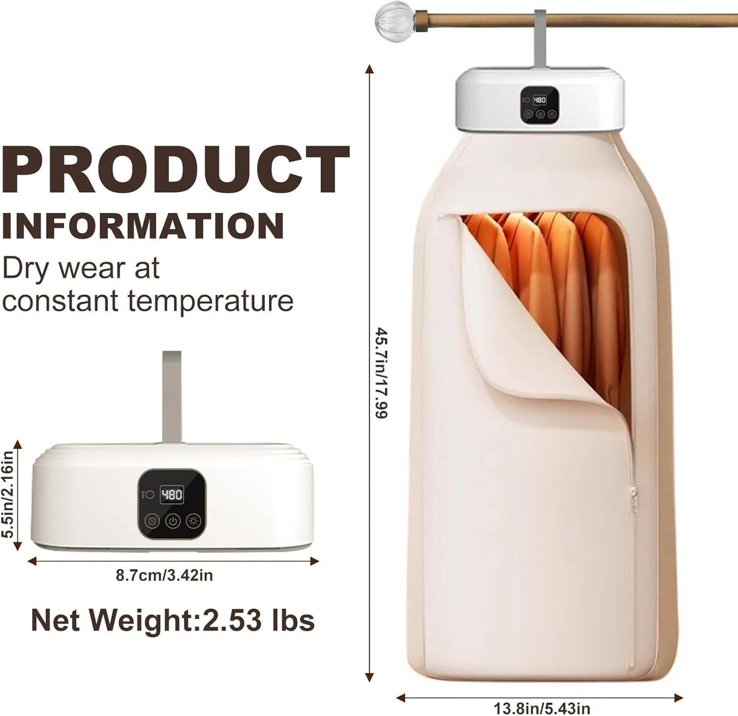 Virell™️ 3 in 1 Quick Hanging Clothes Dryer + Straightener