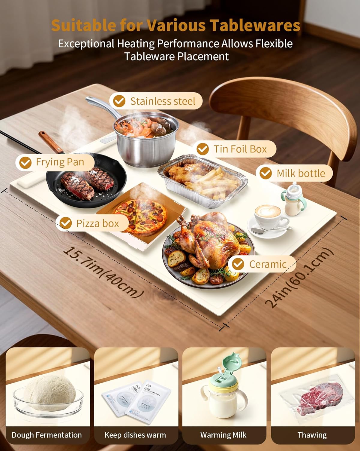 Virell™️ Electric Silicone Food Warming Mat