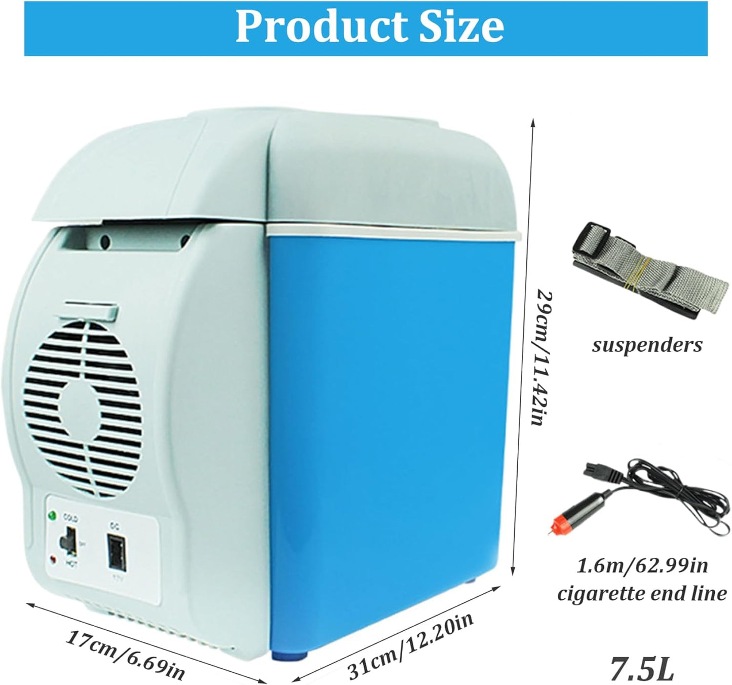 Virell™️ Electric Portable Heating & Cooling Car Travel Fridge