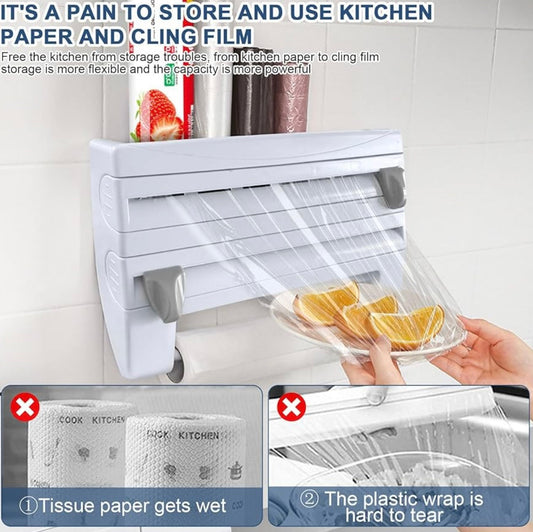 Virell™️ 4 in 1 Wall Mounted Foil Dispenser & Roll Holder