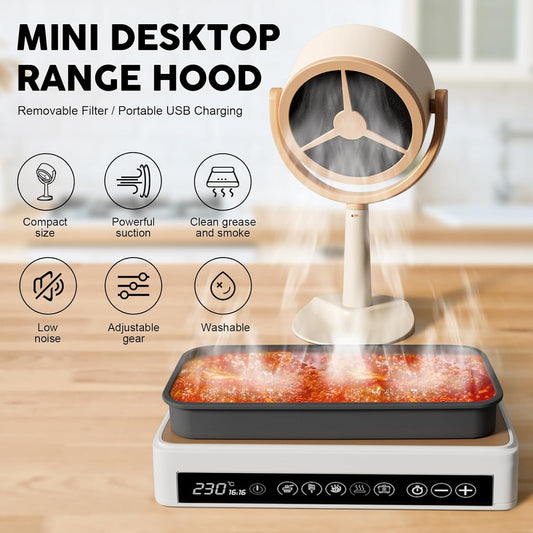 Virell™️ Portable Kitchen Smoke Purifier Fan With 12 Air Filters