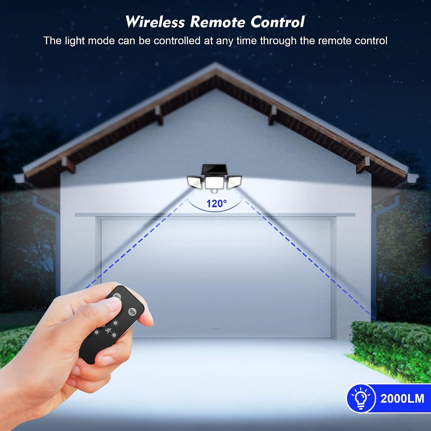 Virell™️ 2,500LM Powerful Solar Outdoor Wall Lights With Remote Control
