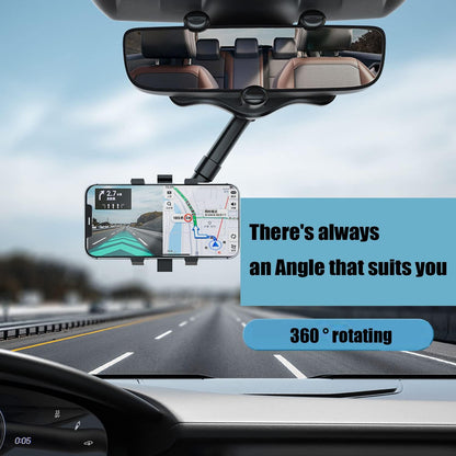 Virell™️ Rotatable & Adjustable Mirror Car Phone Holder