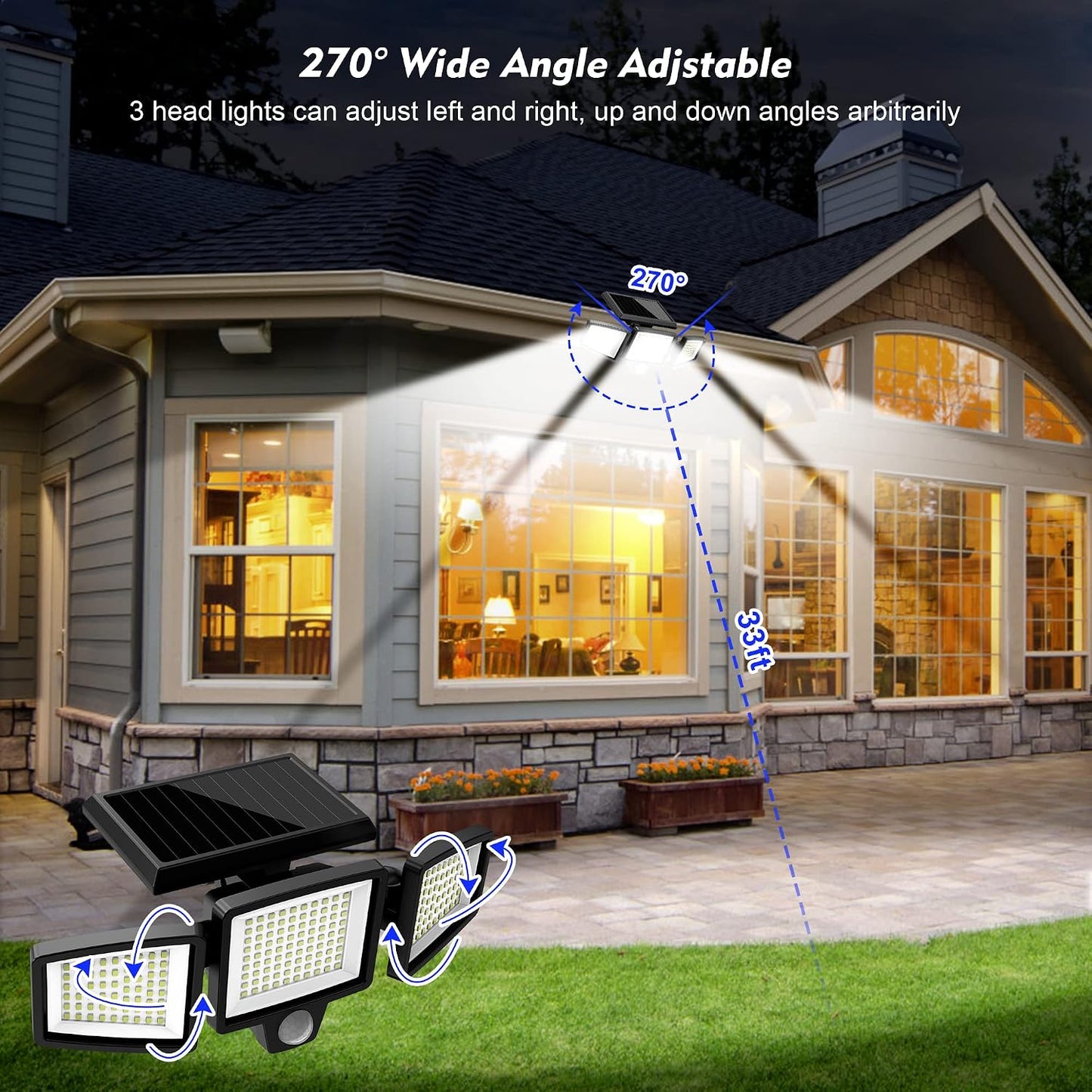 Virell™️ 2,500LM Powerful Solar Outdoor Wall Lights With Remote Control