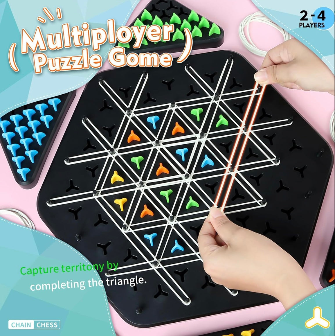Virell™️ Chain Triangle Chess Strategy Game