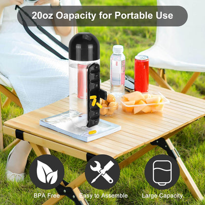 Virell™️ Water Bottle With 7 Pill Box Organizer