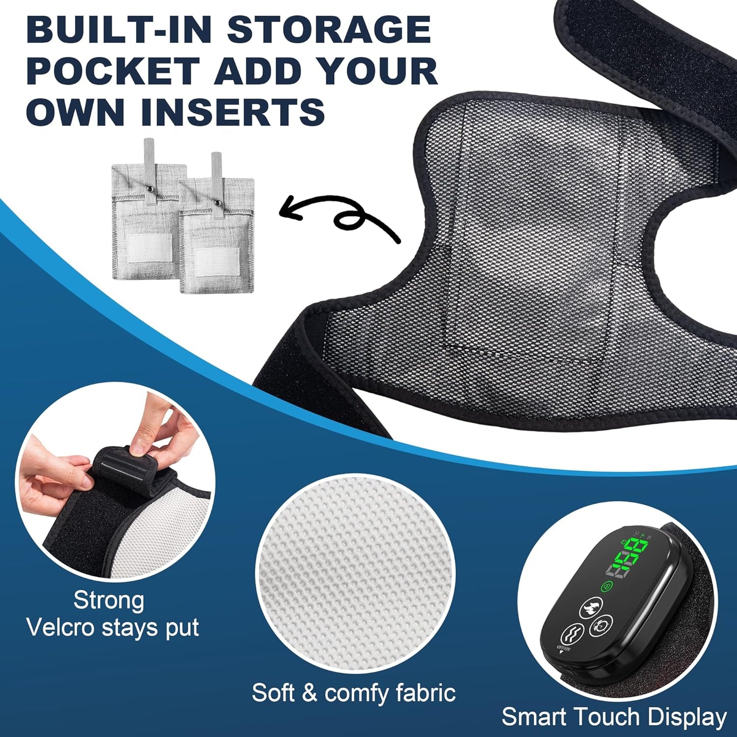 Virell™️ 3 in 1 Electric Knee, Shoulder & Hand Massager With Heat & Vibration