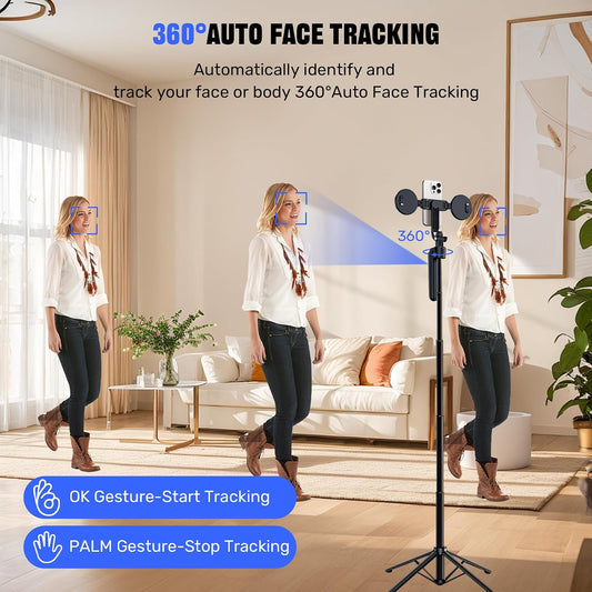 Virell™️ 360° Smart Creator Tripod Selfie With 2 Ring Lights & Wireless Remote