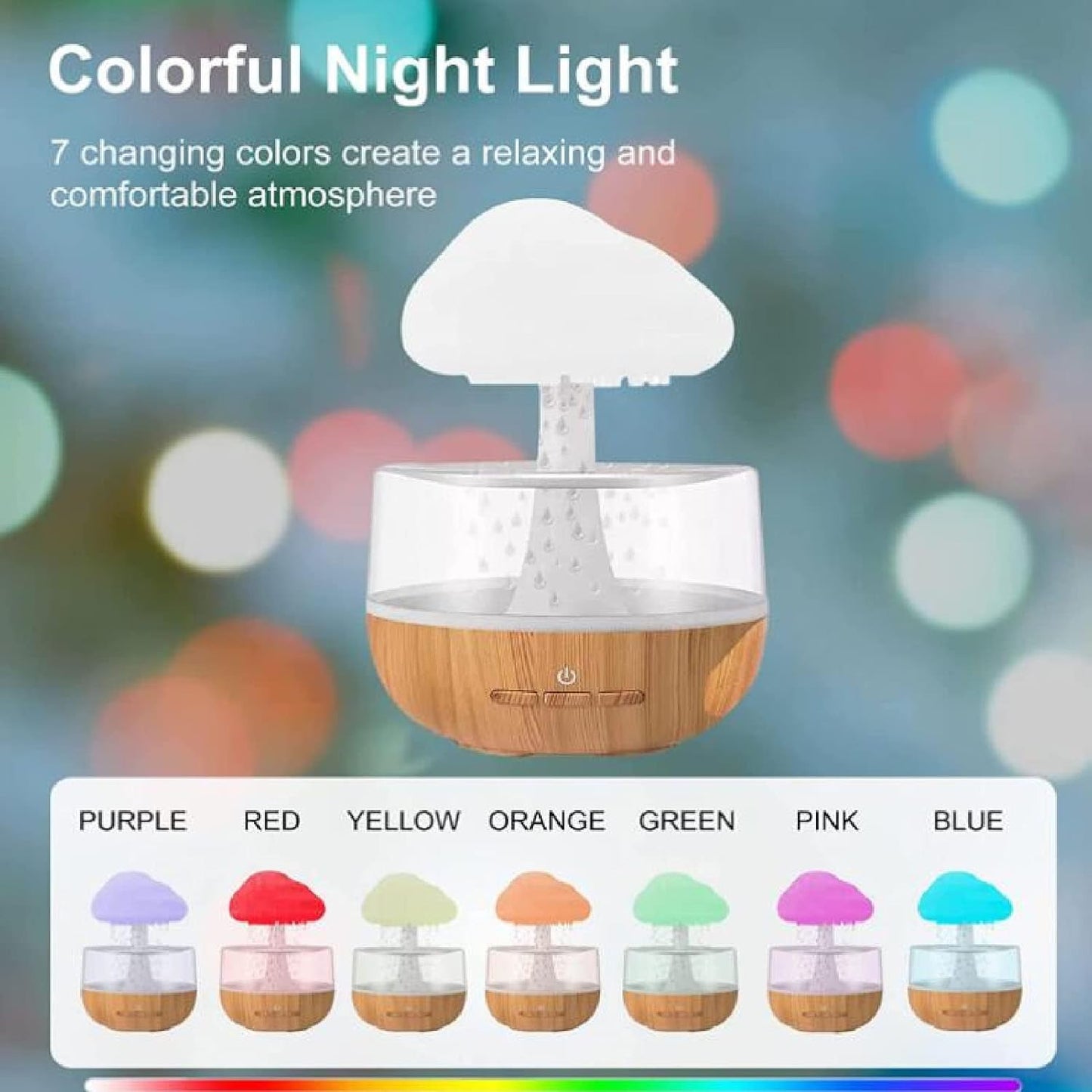 Virell™️ 2 In 1 Rain Cloud Night Humidifier Diffuser For Sleeping & Relaxing
