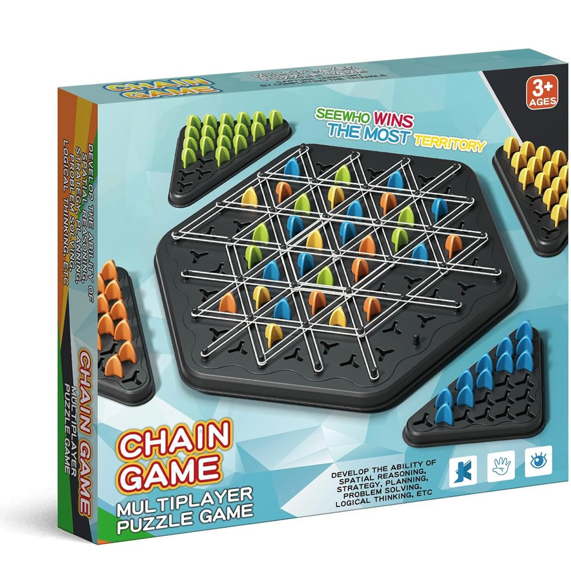 Virell™️ Chain Triangle Chess Strategy Game